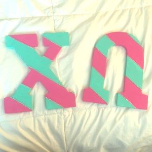 Chi Omega Candy Stripe Letters